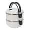 Kitchen Details 2-Tier White Insulated Stainless Steel Lunch Box